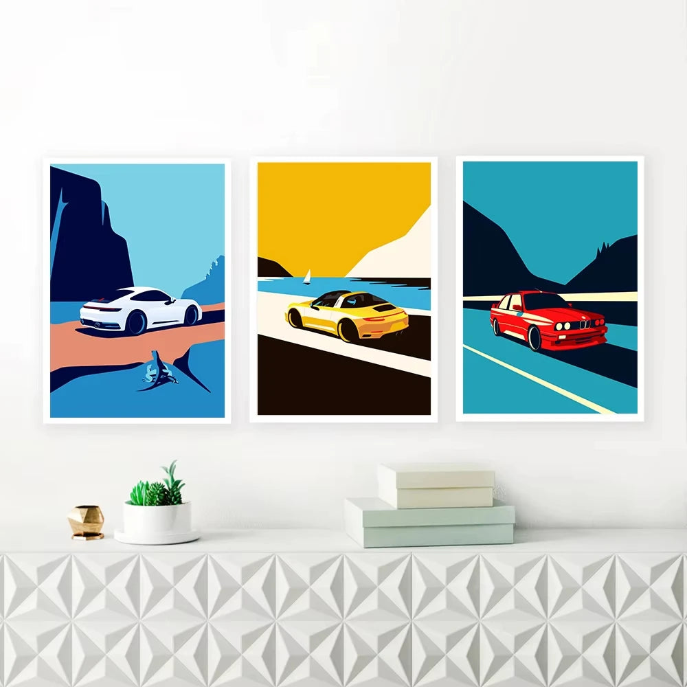 Classic 911 Car Canvas Poster