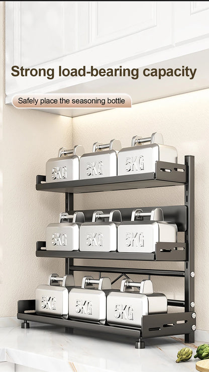 3-Tier Adjustable Spice Storage Rack
