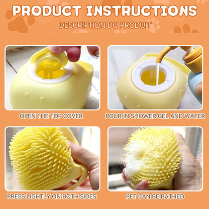 Dog & Cat Silicone Bath Brush