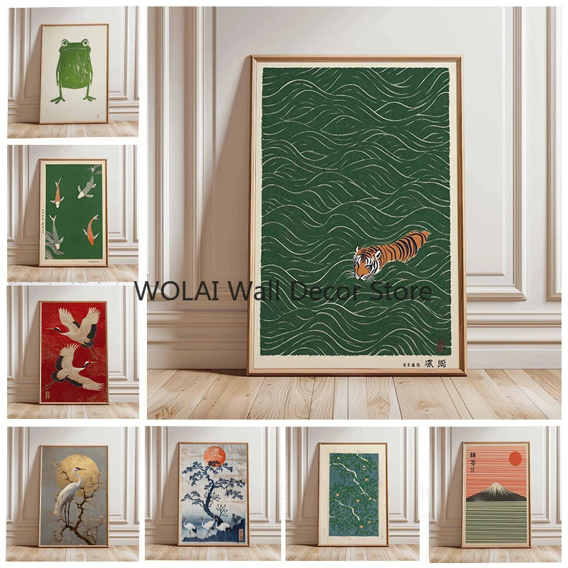 Japanese Animal Canvas Wall Art