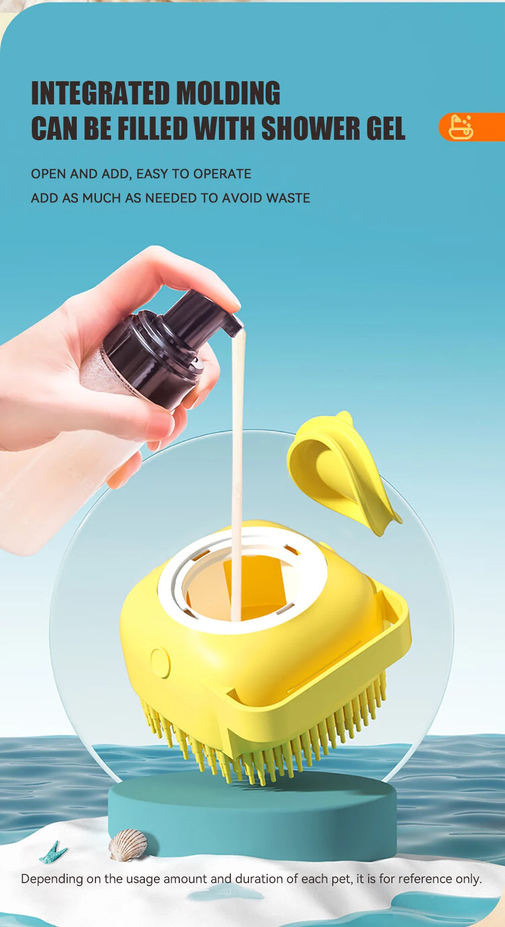 Dog & Cat Silicone Bath Brush