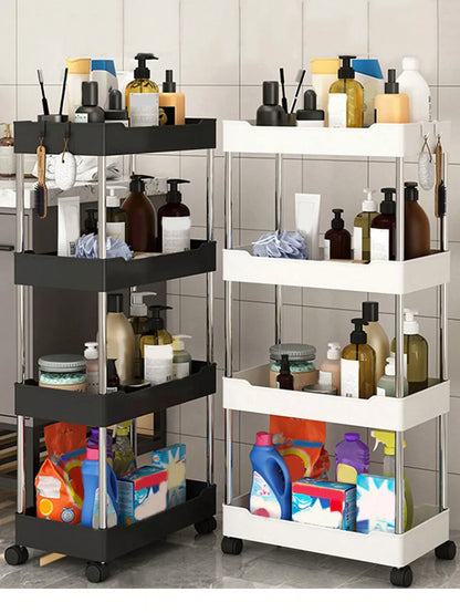 3/4-Tier Slim Rolling Storage Cart