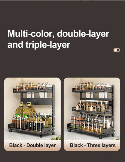 3-Tier Adjustable Spice Storage Rack