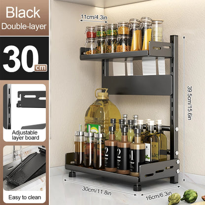 3-Tier Adjustable Spice Storage Rack